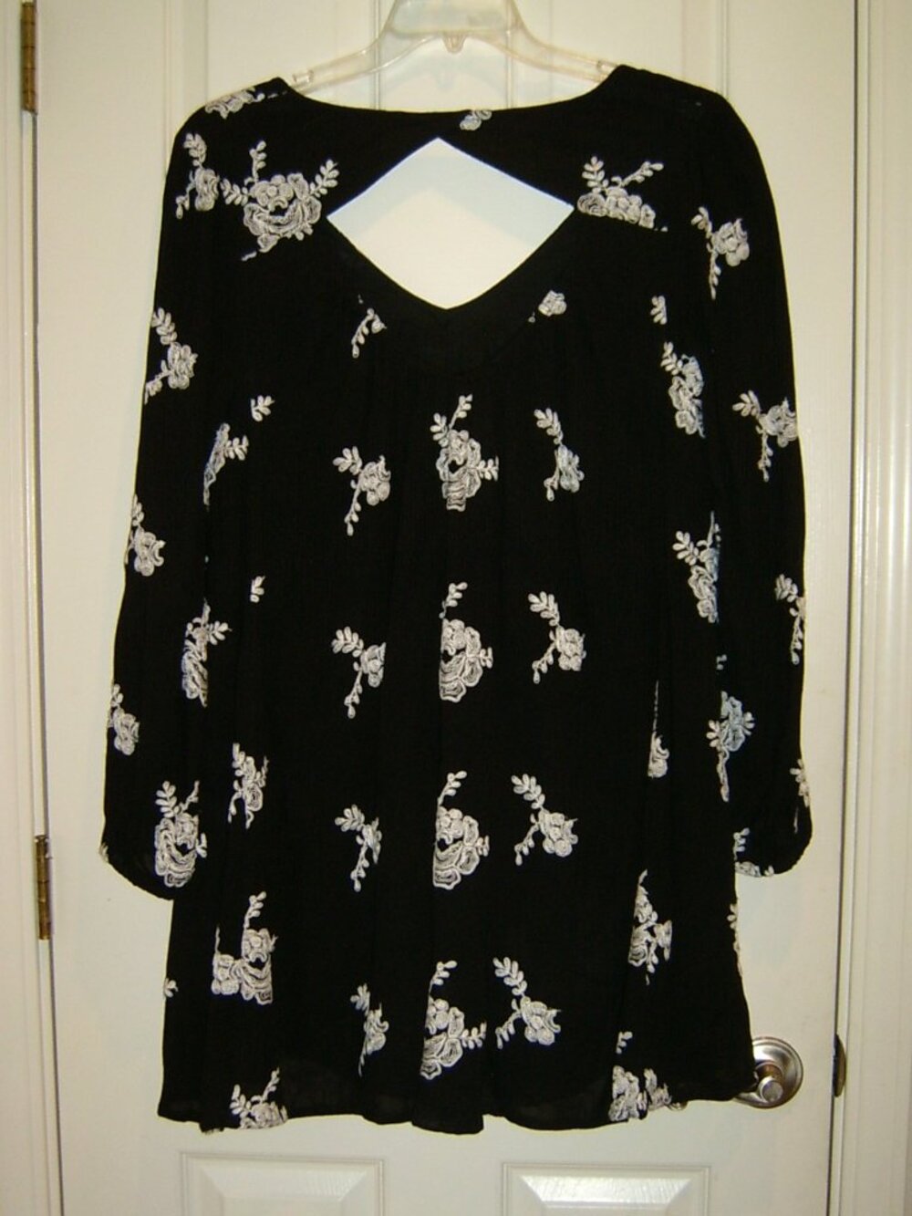 Free People Emma Dress (Mini) Black White, Size L, VGUC - Picture 4 of 4